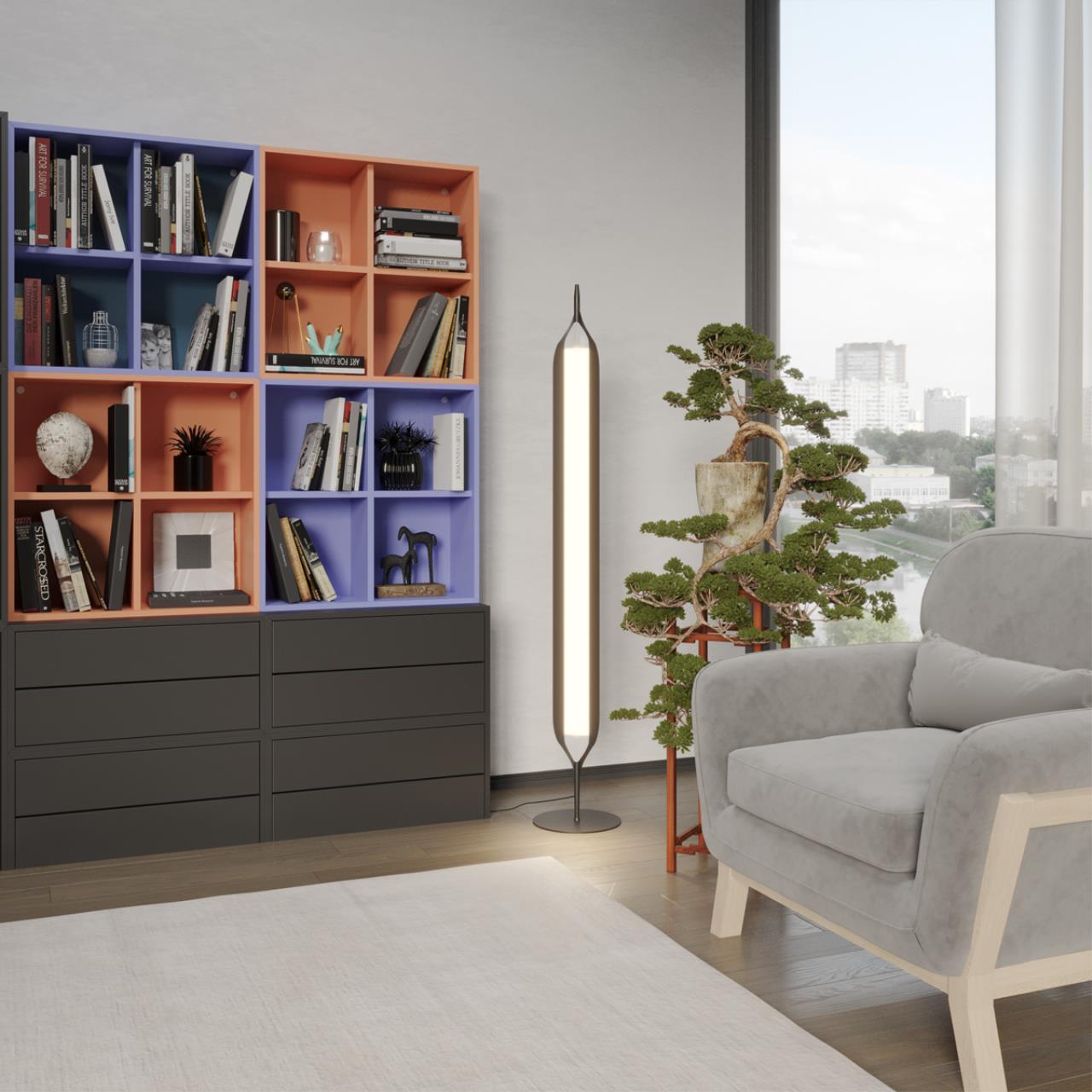 Торшер диммируемый со сменой цветовой температуры (управление - сенсор) Novotech 359543