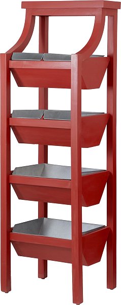 Стеллаж интерьерный Ретро Glasar 83494-RED