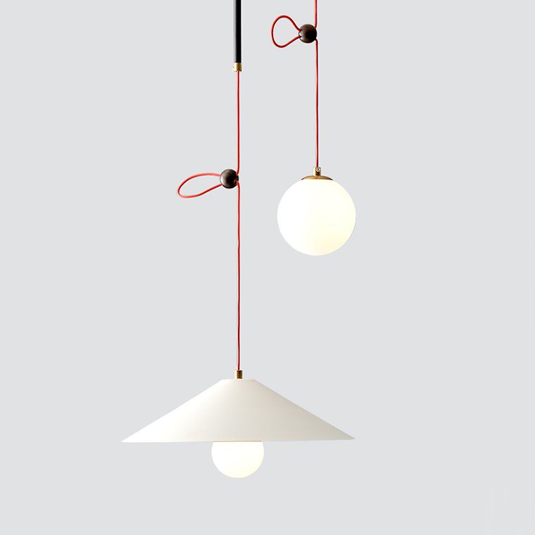 Подвесной светильник OFFSET Белый с чёрным проводом by ImperiumLoft