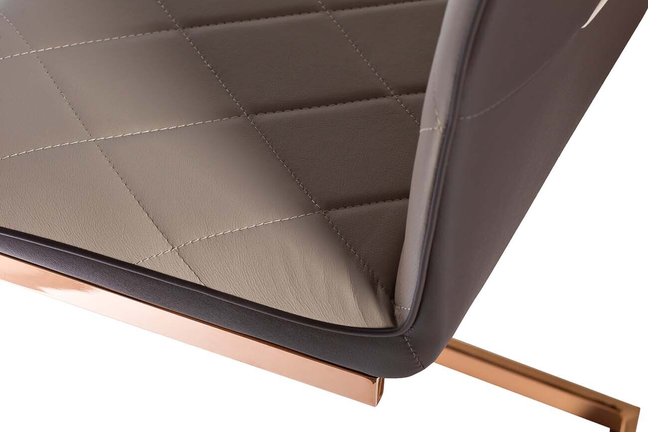 Стул на металлическом каркасе бежевый из экокожи Garda Decor 30C-955