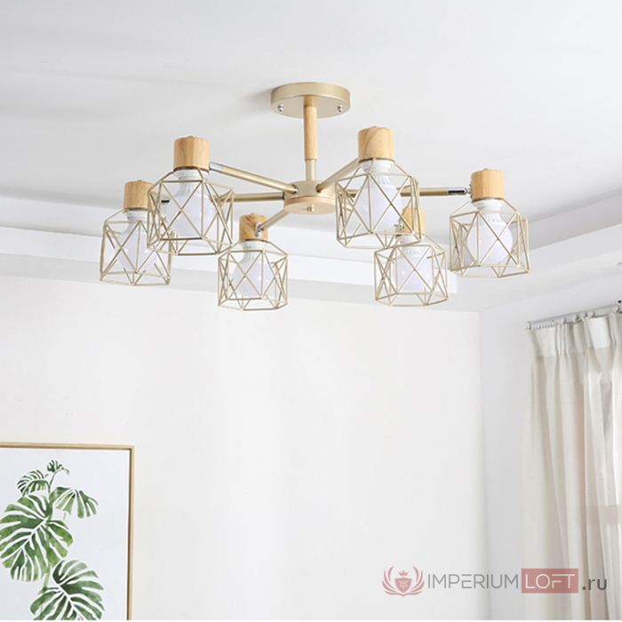 Потолочная люстра CORF B3 Gray 5 lamps by ImperiumLoft