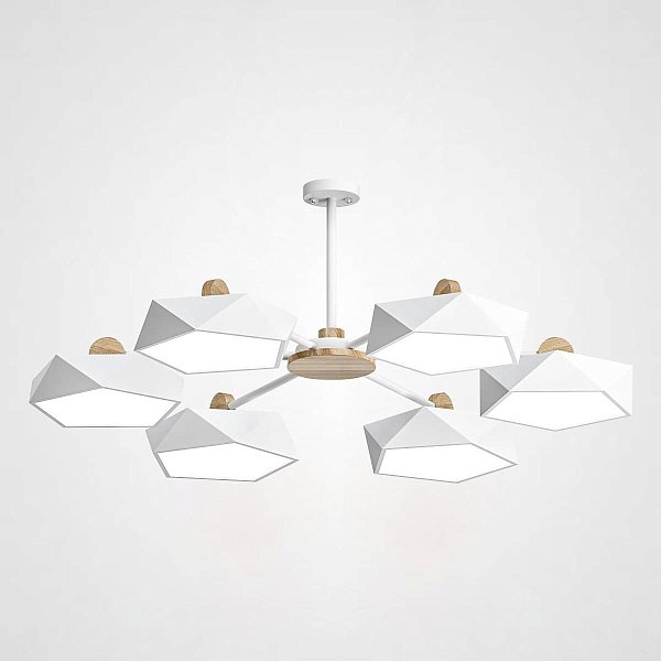 Подвесная люстра GEOMETRIC CH 6 белая by ImperiumLoft