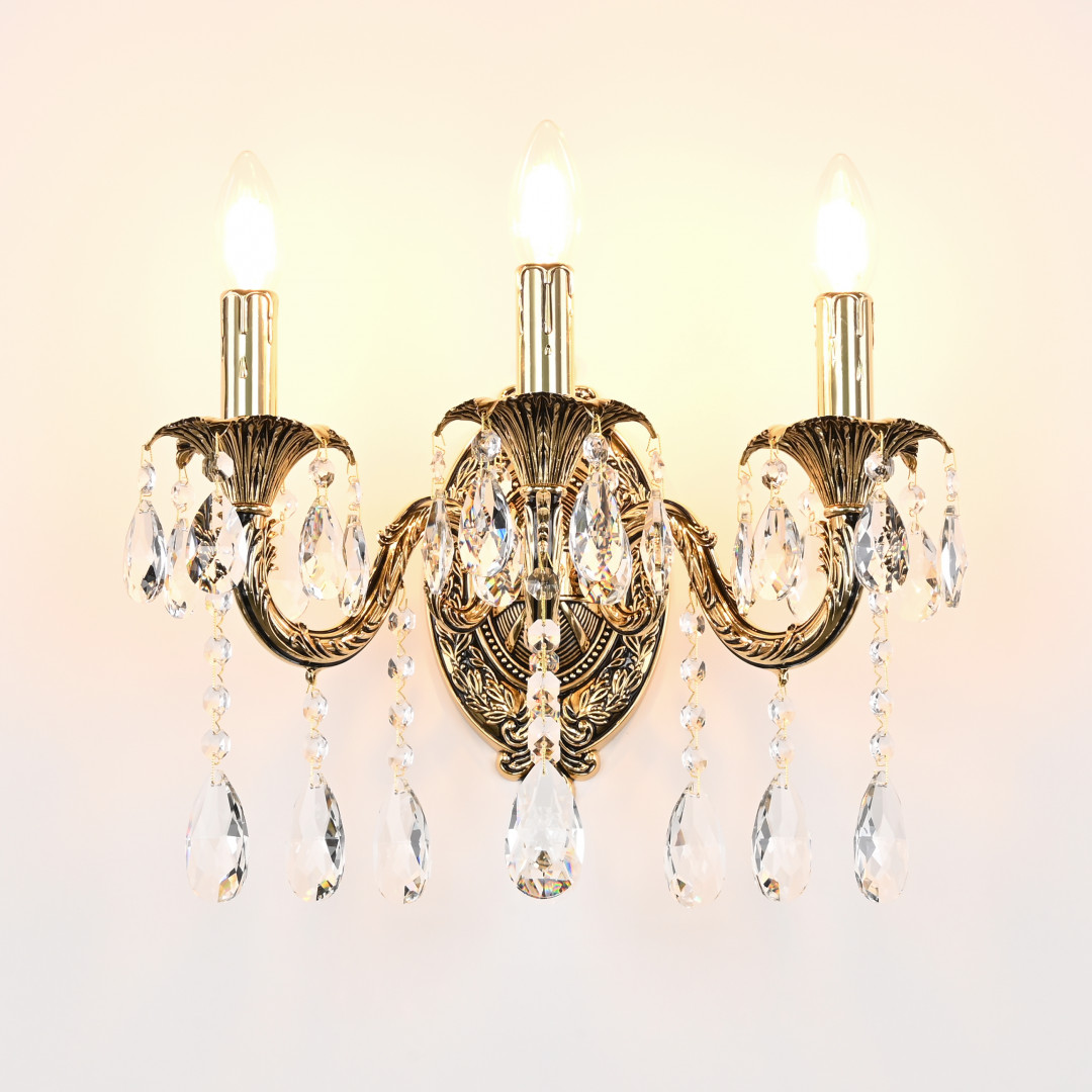 Бра с хрустальными подвесками AL7901B10/3/175 A GB Bohemia Ivele Crystal