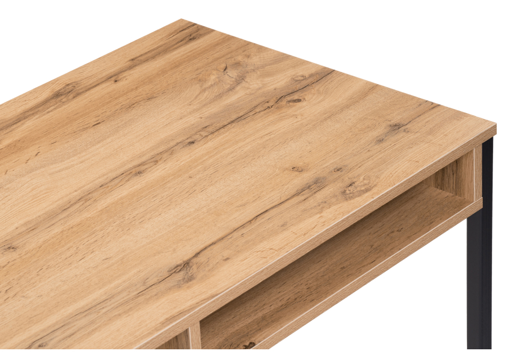 Офисная мебель Woodville Леон Лофт черный матовый / дуб вотан 489683