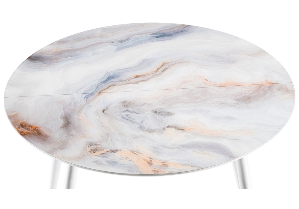 Стол Woodville Кловис кианит / белый 474328