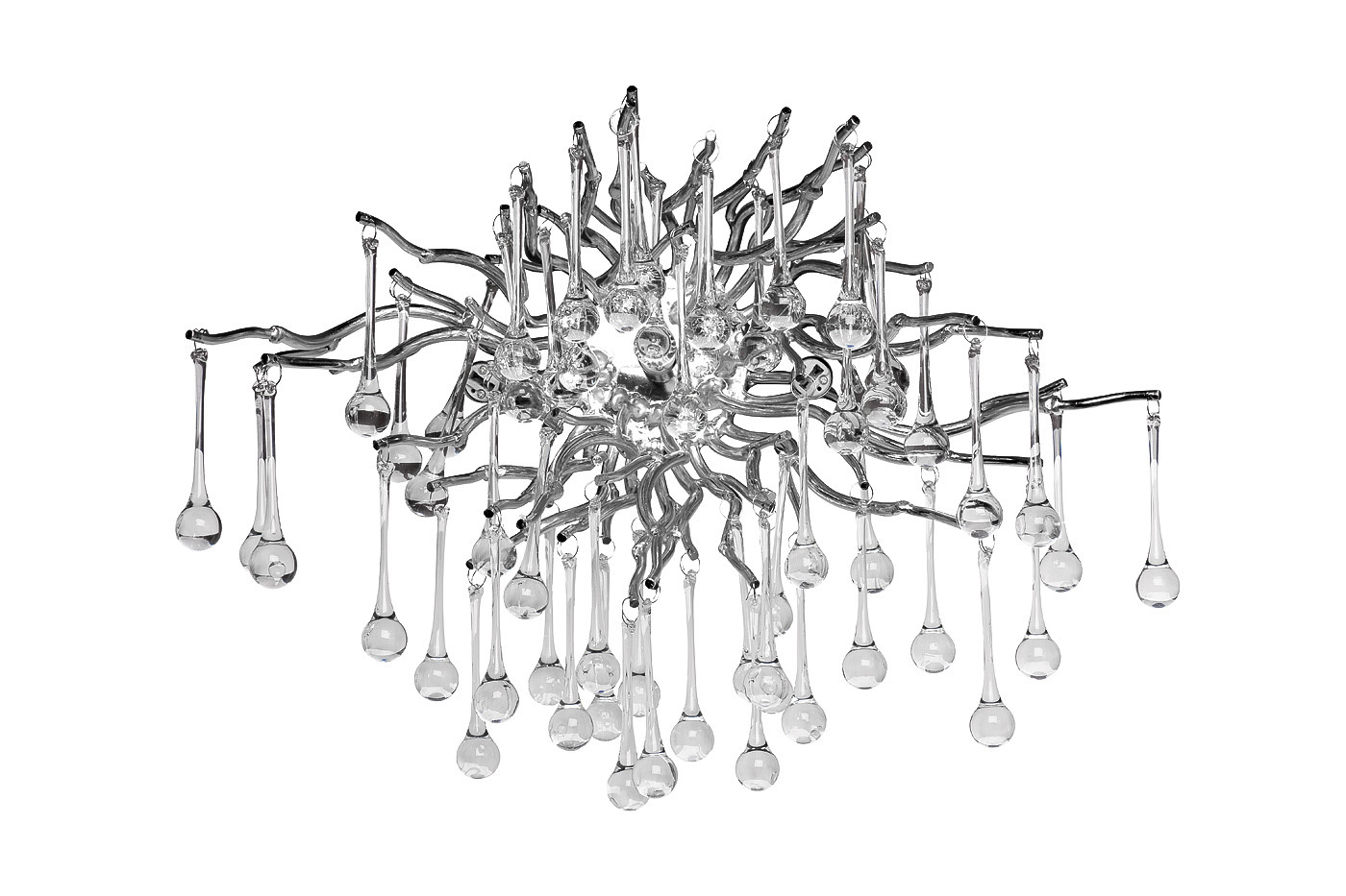 Бра "Капли" серебро Garda Decor 86-8015/3S