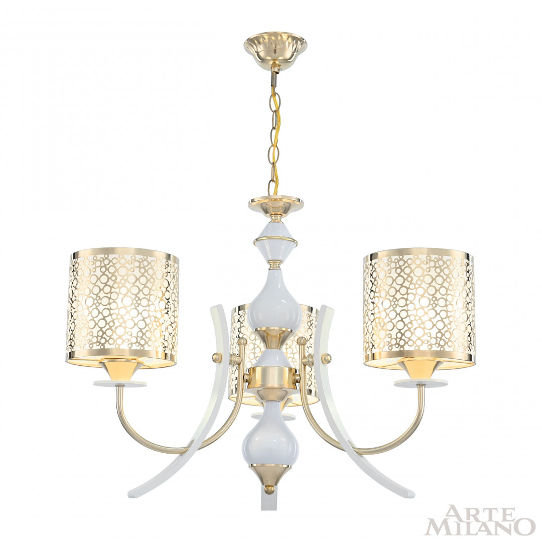 Люстра подвесная с плафонами 306067/3 Wh/Gd Arte Milano