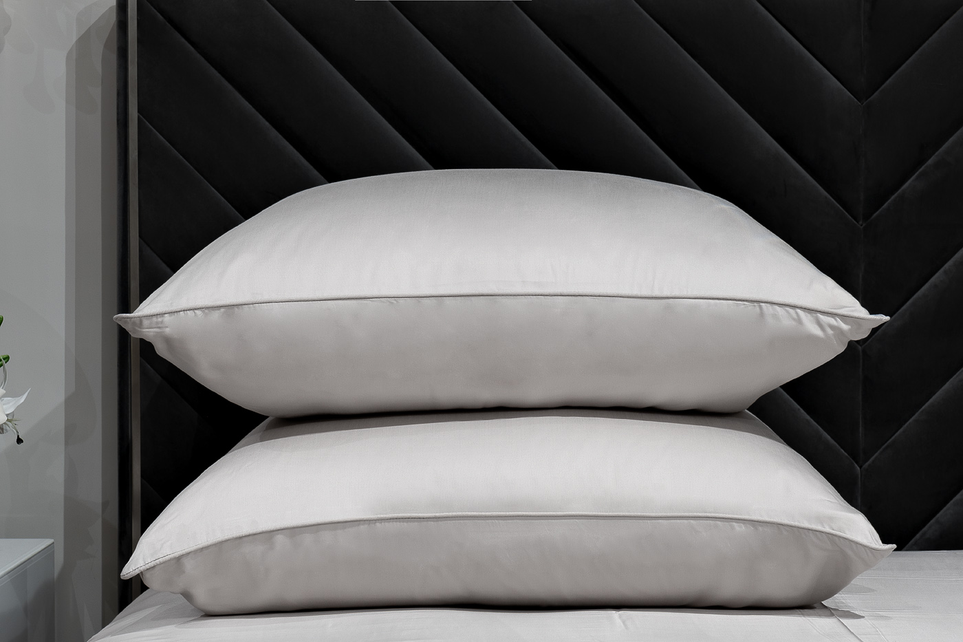 Комплект из наволочек бамбук серый Garda Decor 180JOD-18006