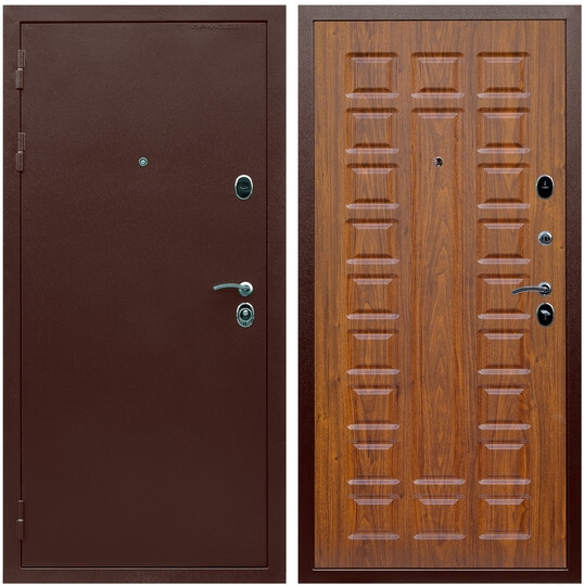 Дверь входная Graf Люкс ТП-70 Антик медь / МДФ 16 мм ФЛ-183 Мореная береза