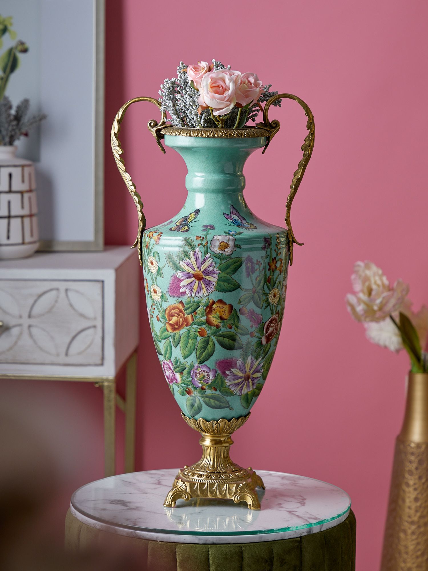 Ваза с ручками Glasar J872HC/HLD1573