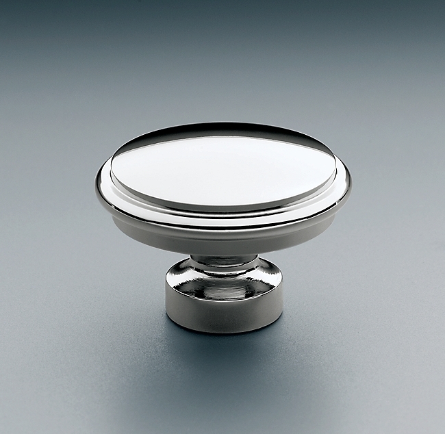 Ручка-кнопка Restoration Hardware Lugarno d.3.2 Polished Chrome