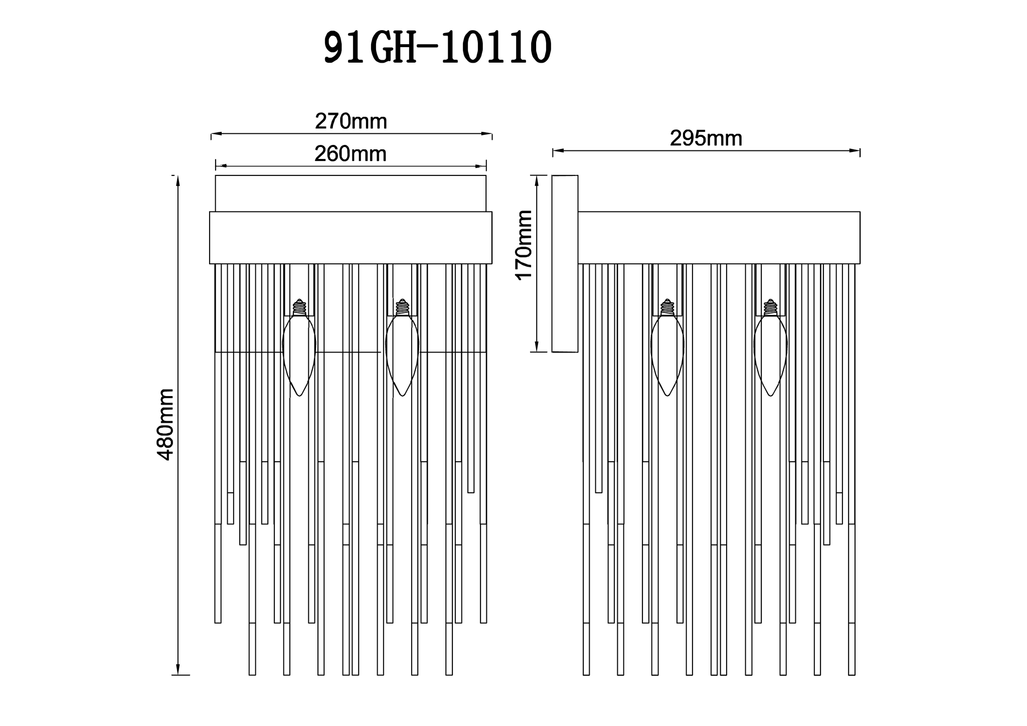 Бра из стекла Garda Decor 91GH-10110