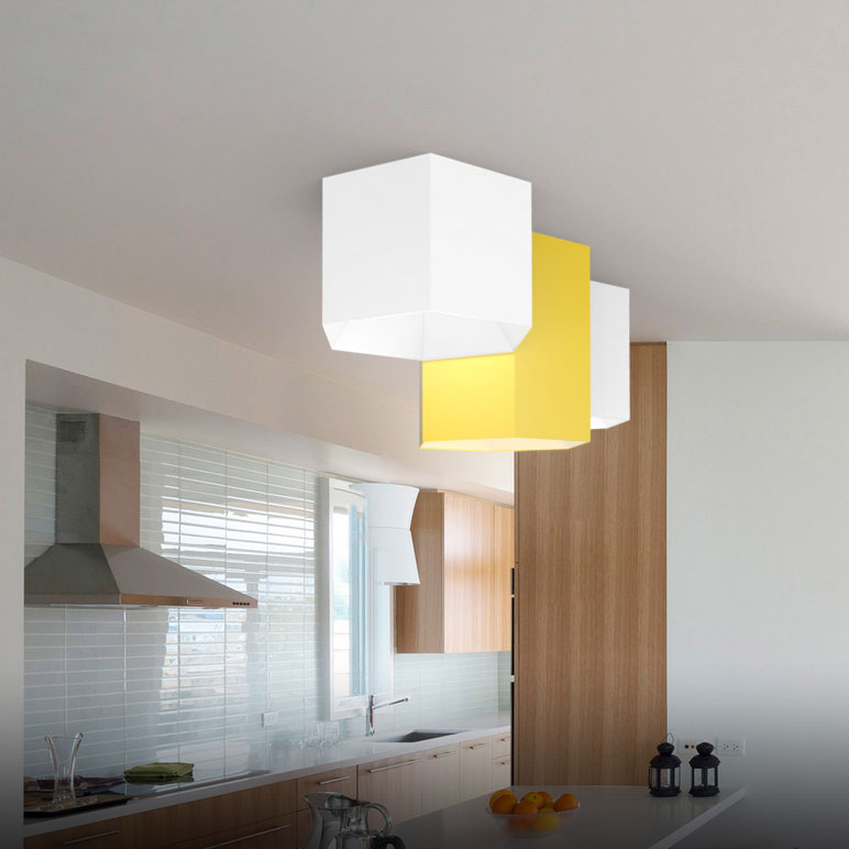 Потолочный светильник HEXAGON B H25 Grey by ImperiumLoft