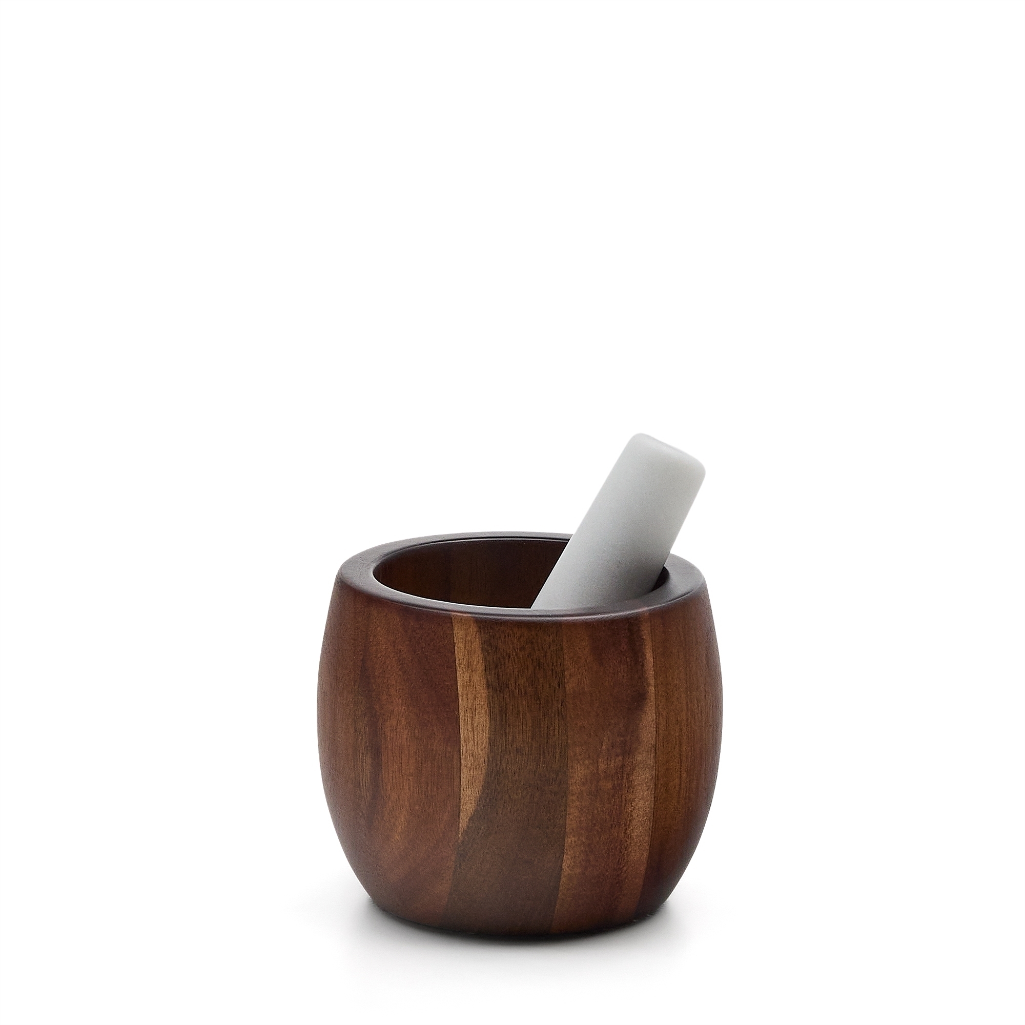 Ступка и пестик Tori из акации и белого мрамора La Forma (ex Julia Grup)