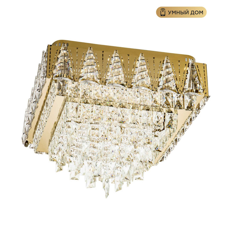 Накладная люстра LED4U L9437-500-500 GD с УД