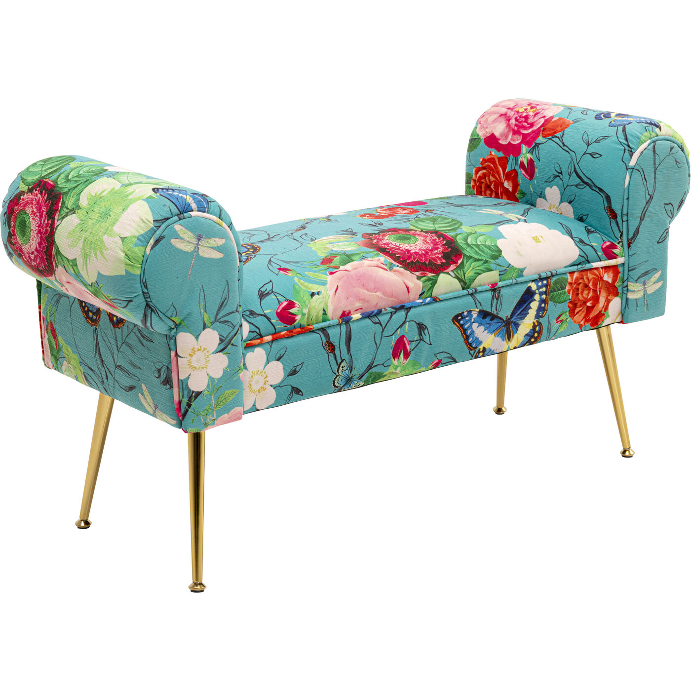 Скамья Wing Flower Fever Blau 100cm KARE 71151