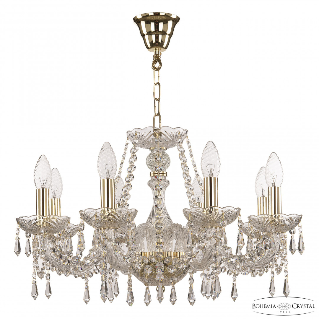 Люстра хрустальная 104/8/195 G Bohemia Ivele Crystal