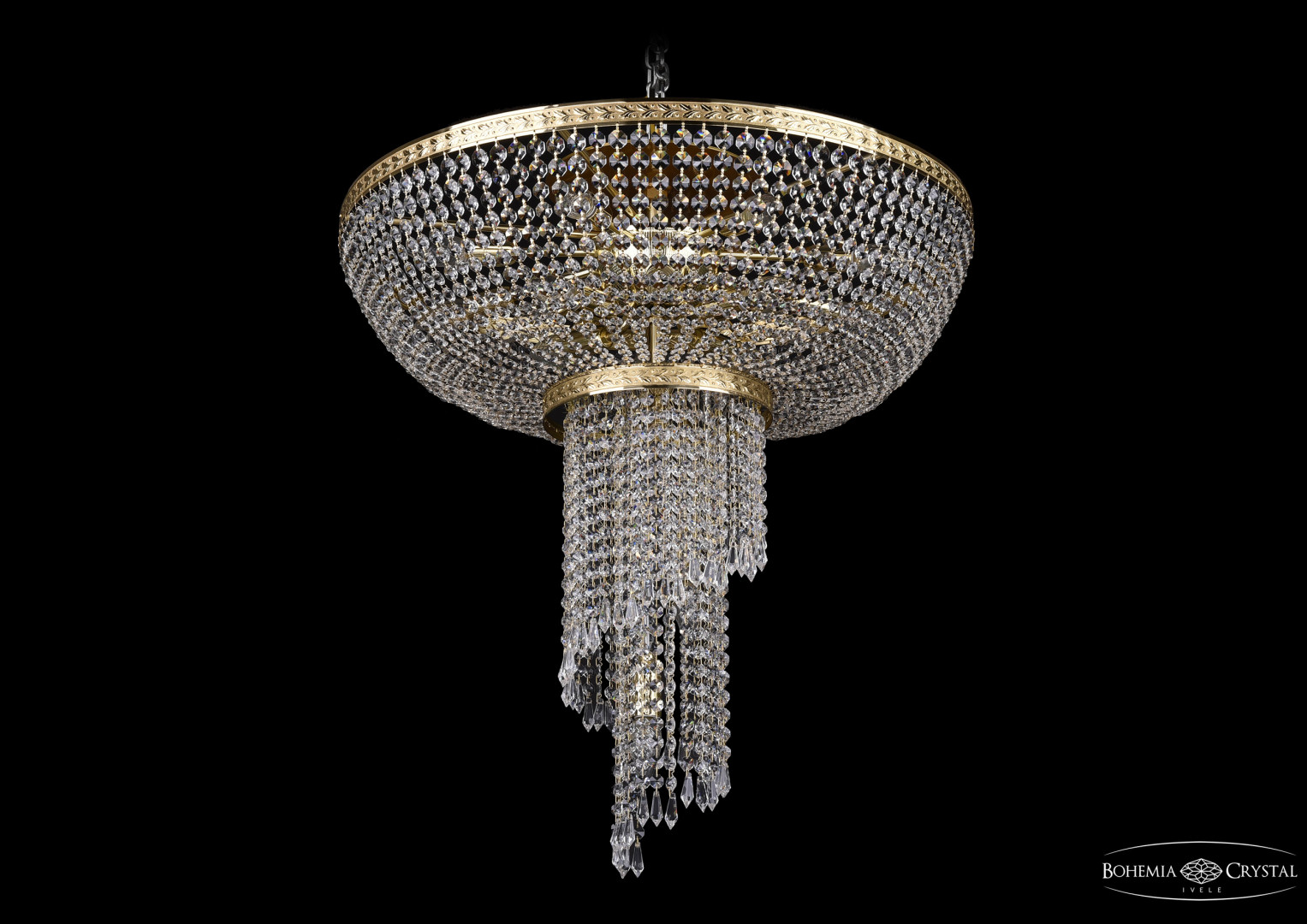 Люстра спираль хрустальная 8323/75-65 G Bohemia Ivele Crystal