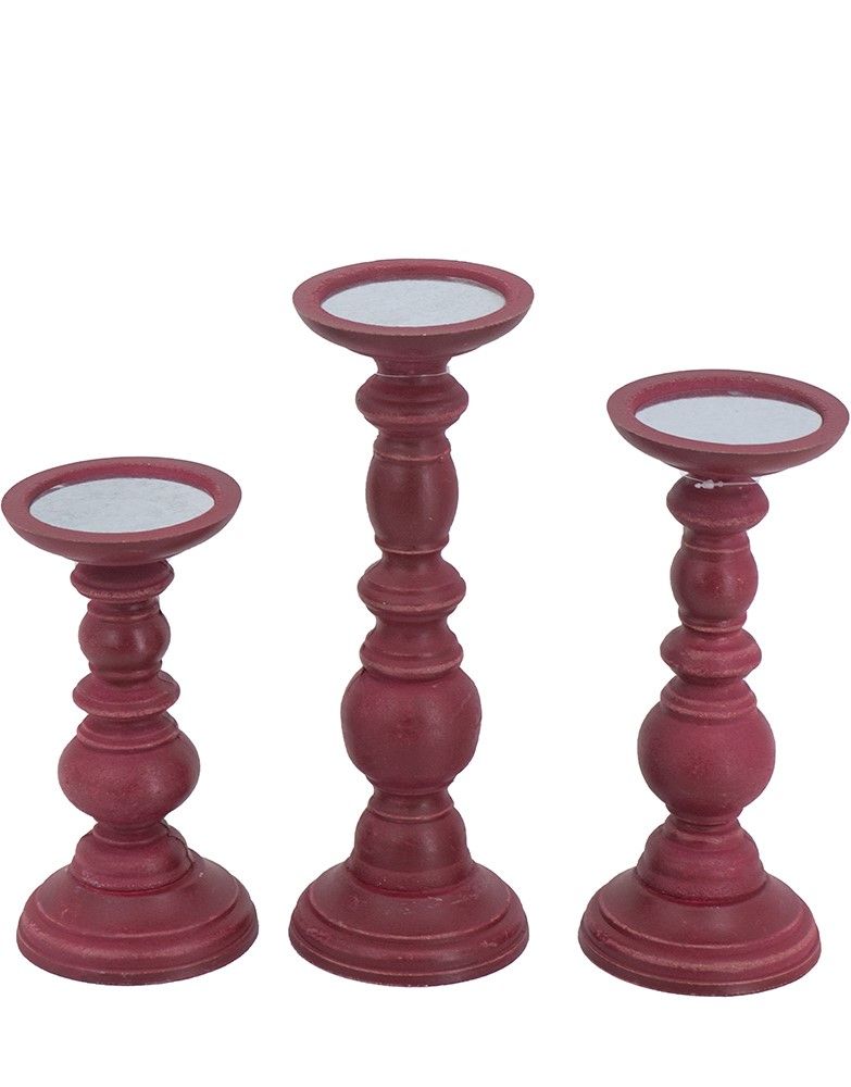 Подсвечники, набор Glasar 480324-RED