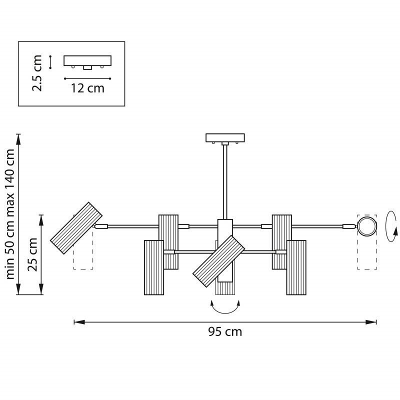 Люстра на штанге Lightstar 718327