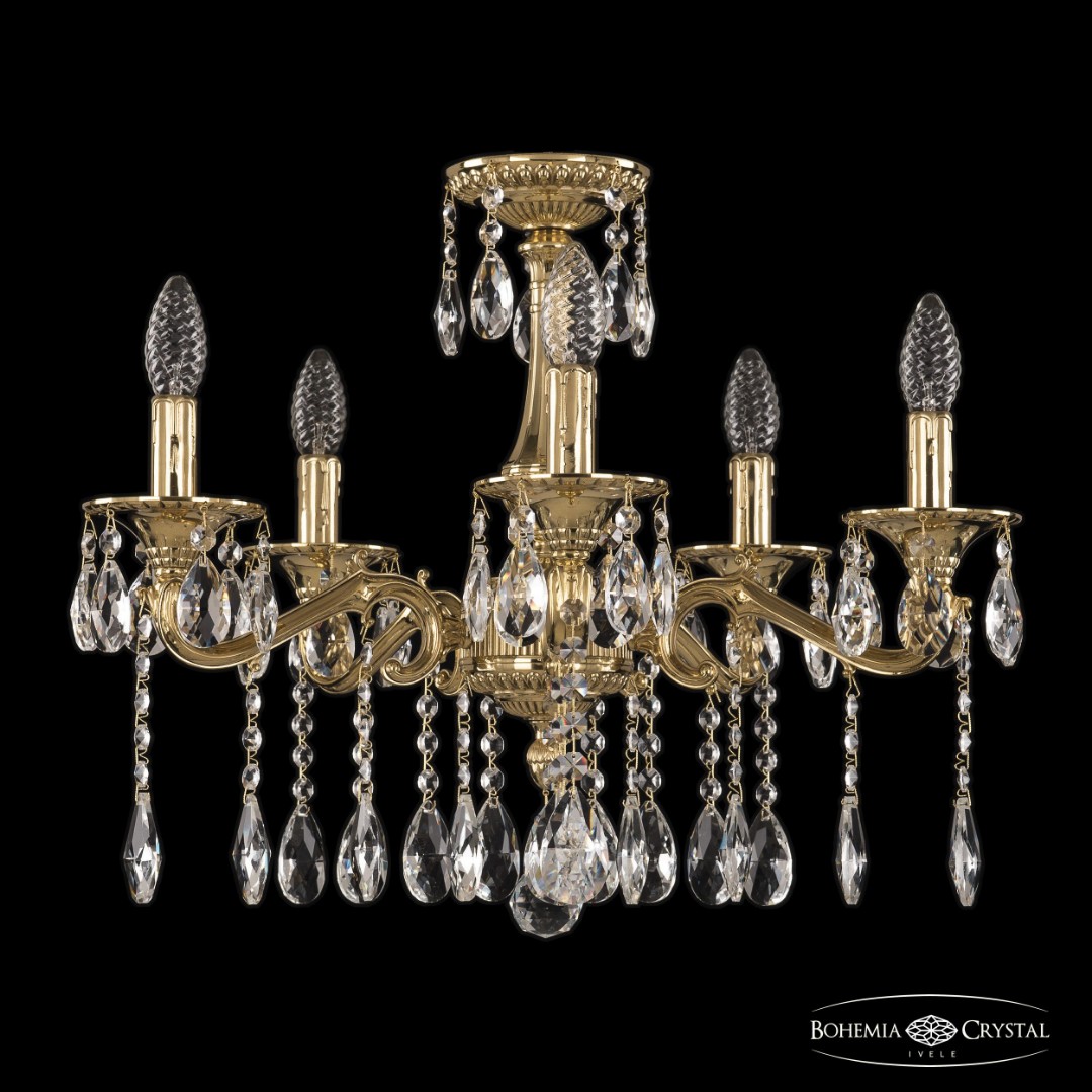 Люстра бронзовая с хрусталём 73102/5/175 A G