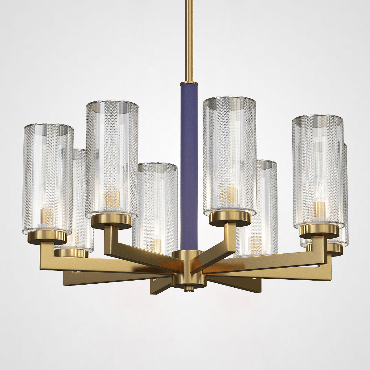 Потолочная люстра ADELEINE L8 Blue by ImperiumLoft