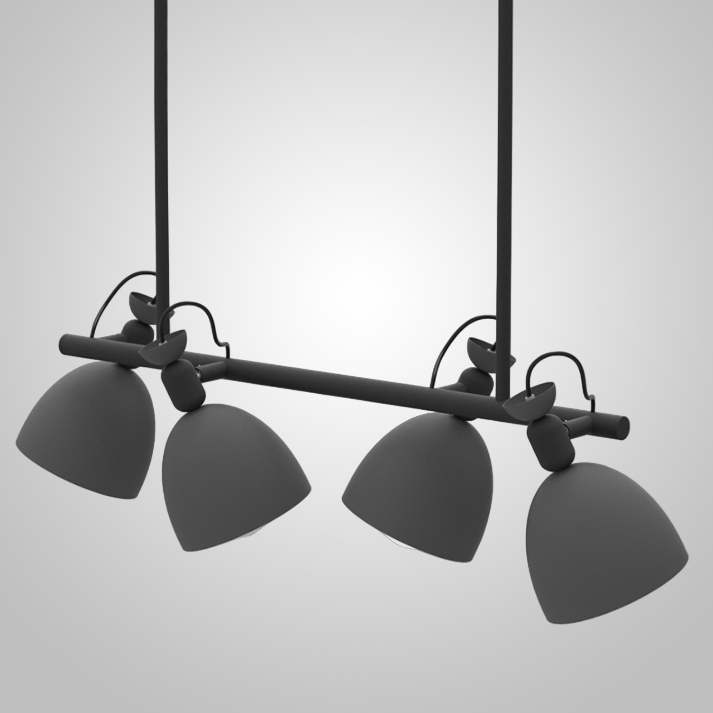 Подвесной реечный светильник LONG Grey by ImperiumLoft