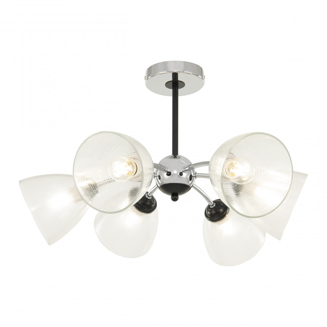 Люстра с плафонами 329007/3+3 CR.BK Arte Milano