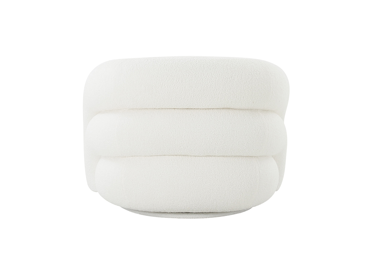 Кресло поворотное белое искусственный мех Garda Decor DY-KRES-117 BEL
