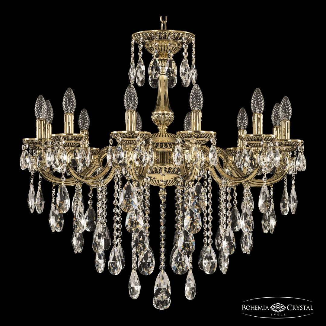 Люстра бронзовая с хрусталём 75101/12/250 B GB