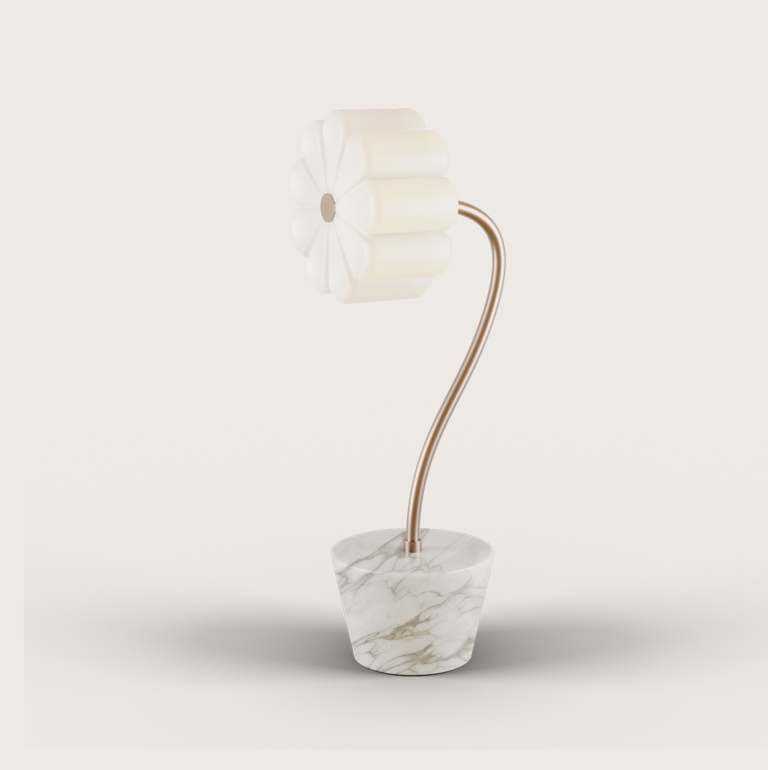 Настольная лампа Flow золотой металл Aromas del Campo
