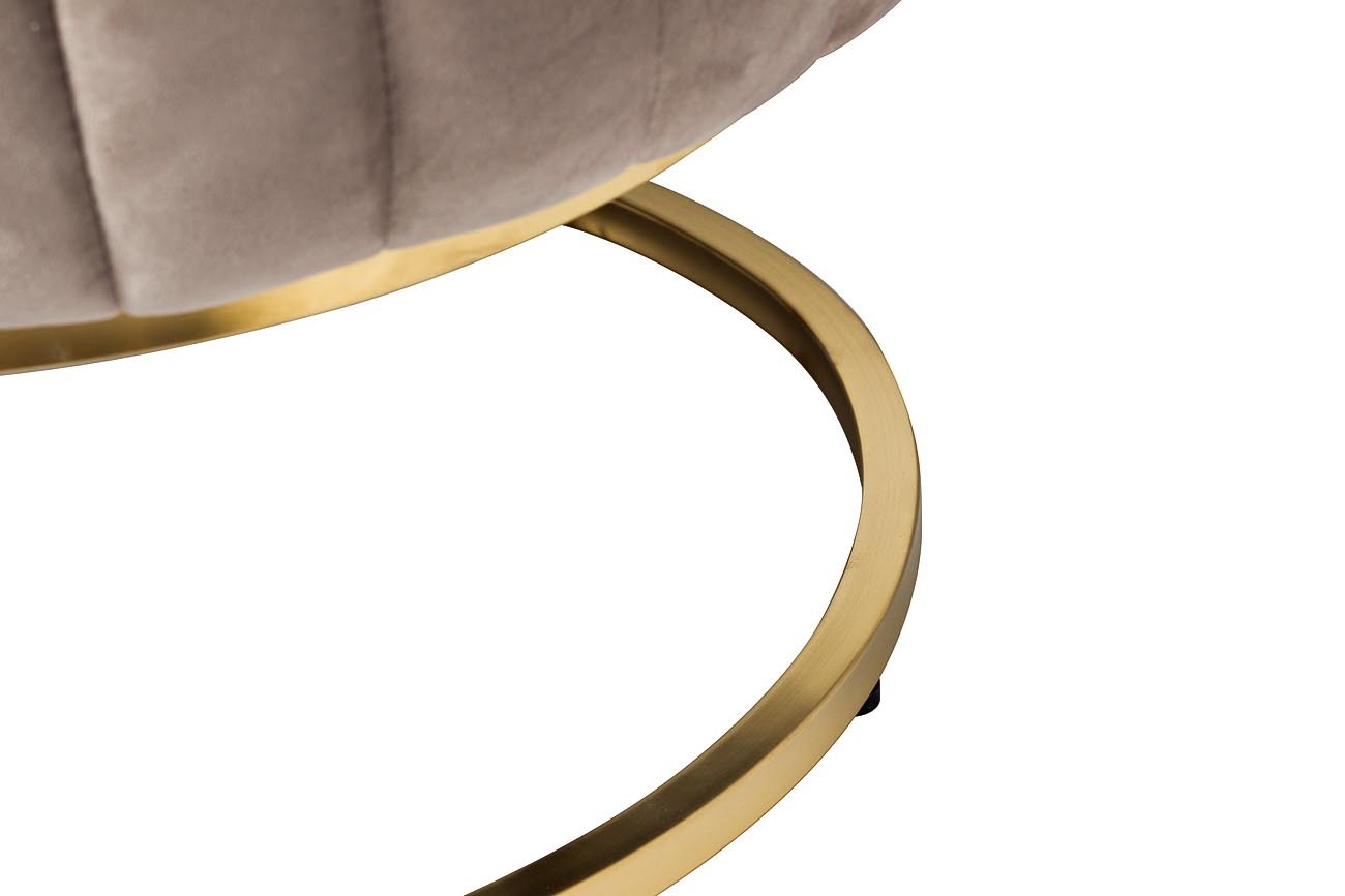 Банкетка велюровая серо-бежевая на металлическом каркасе Garda Decor N-BH2009 BG BR