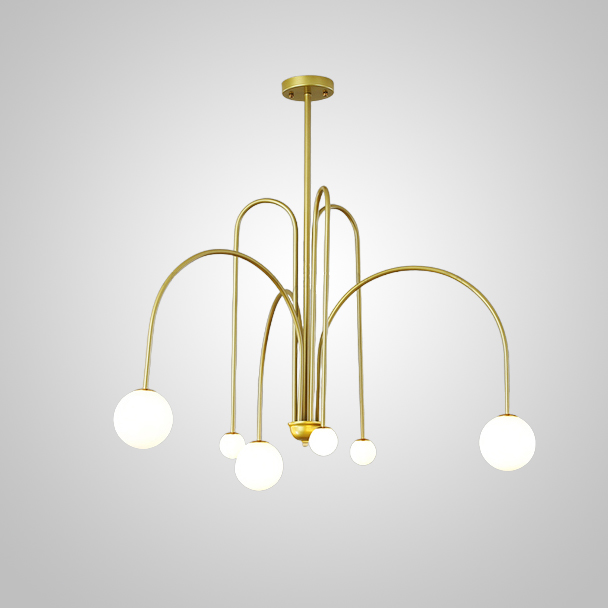 Потолочная люстра DAY L6 D130 Gold by ImperiumLoft