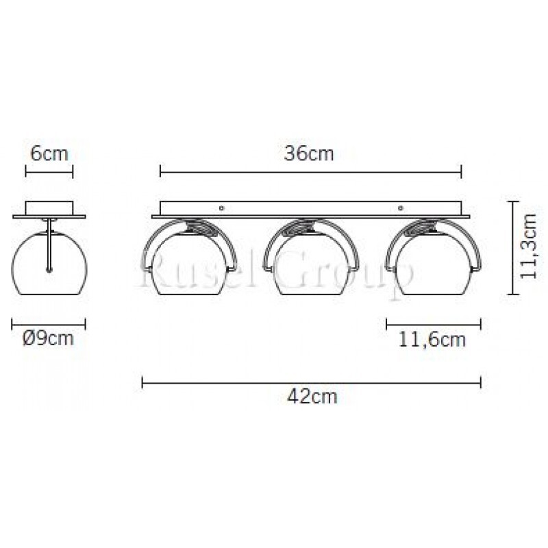 Настенно-потолочный светильник Fabbian Beluga Colour D57 G25 43