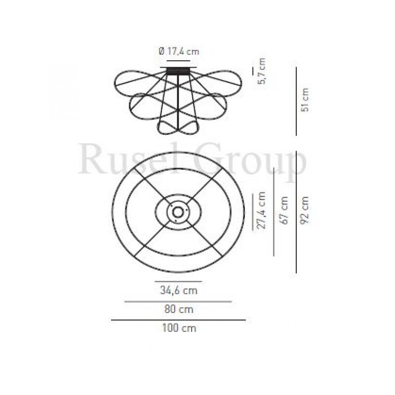Потолочный светильник AXO LIGHT HOOPS PL 3