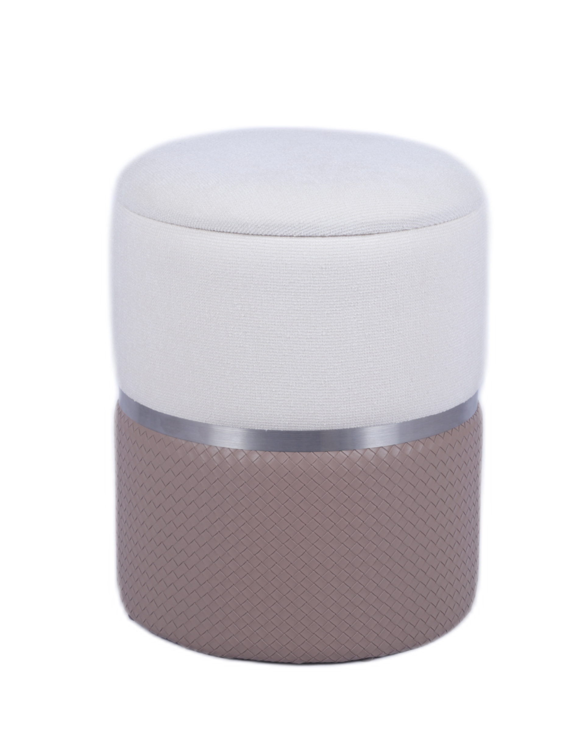 Пуф Кэрри с ящиком серебро шенилл светло-коричневый Stool Group