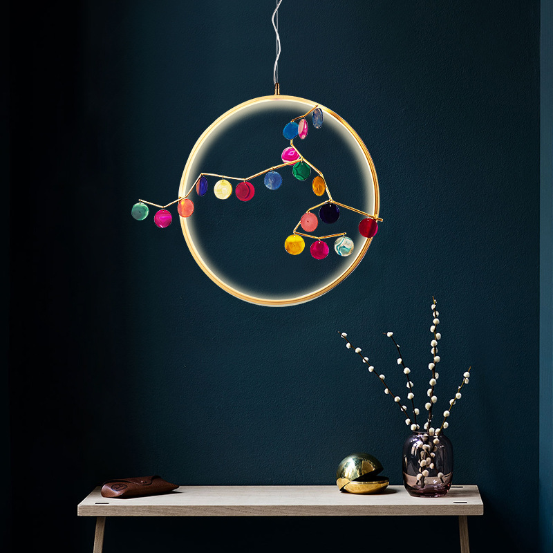 Подвесной светильник AGATE 10 multicolour D33 by ImperiumLoft