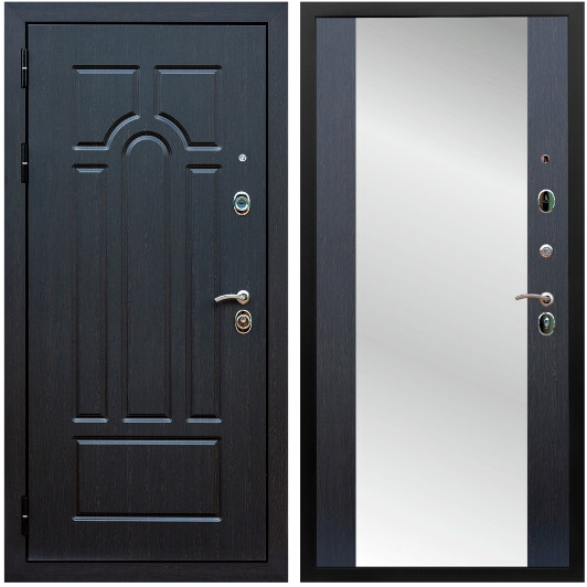 Дверь входная Graf Эврика МДФ 10 мм ФЛ-58 Венге / МДФ 16 мм СБ-16 Венге