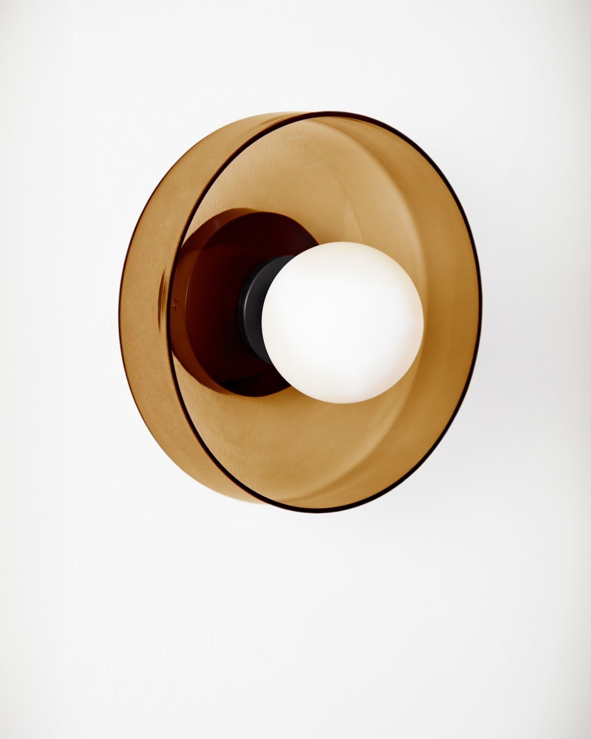 Настенный светильник с янтарным стеклом Кассель - Ø 25 см. Louvre Home LHLSC480324SWL