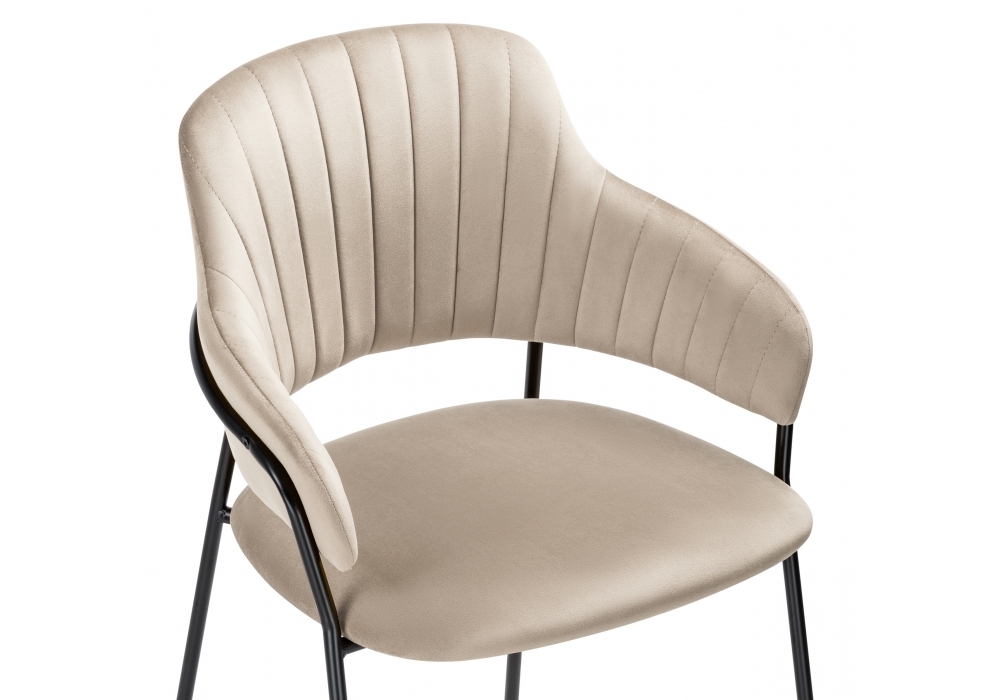 Стул Woodville Инклес дымчатый / черный глянец 483858