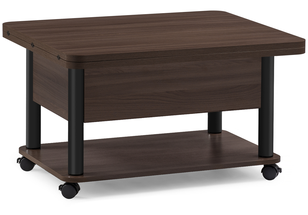 Стол-трансформер Woodville Виват темный венге / черный 402950