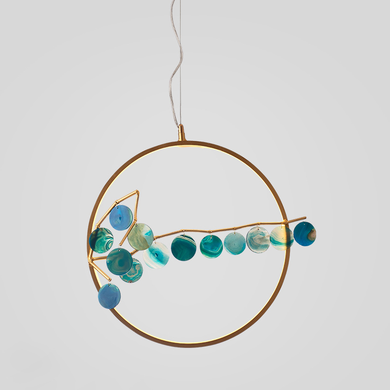 Подвесной светильник Mi round D60 Green by ImperiumLoft