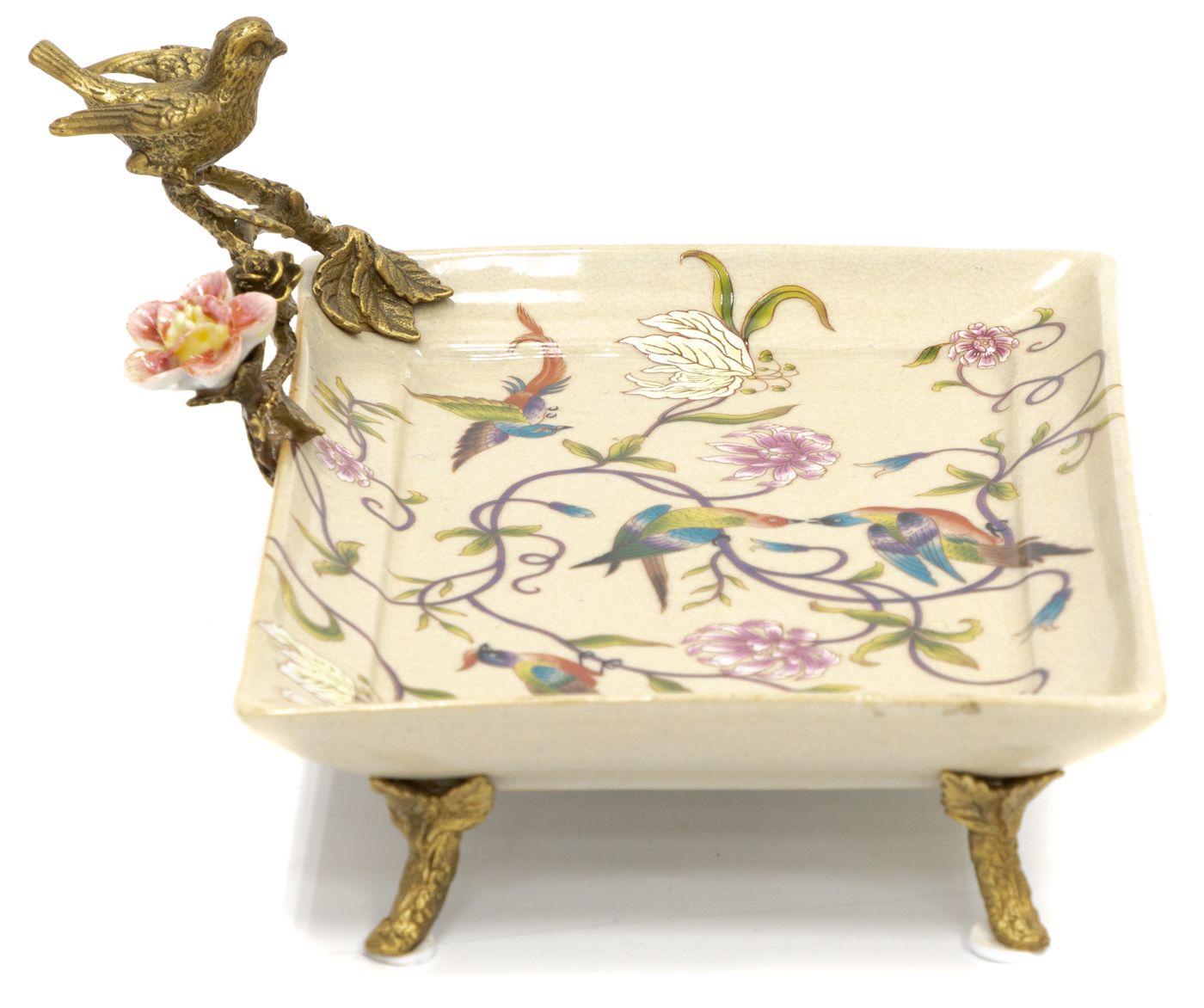 Блюдо с птичкой Glasar 31G2431/C716FC/HFD2075