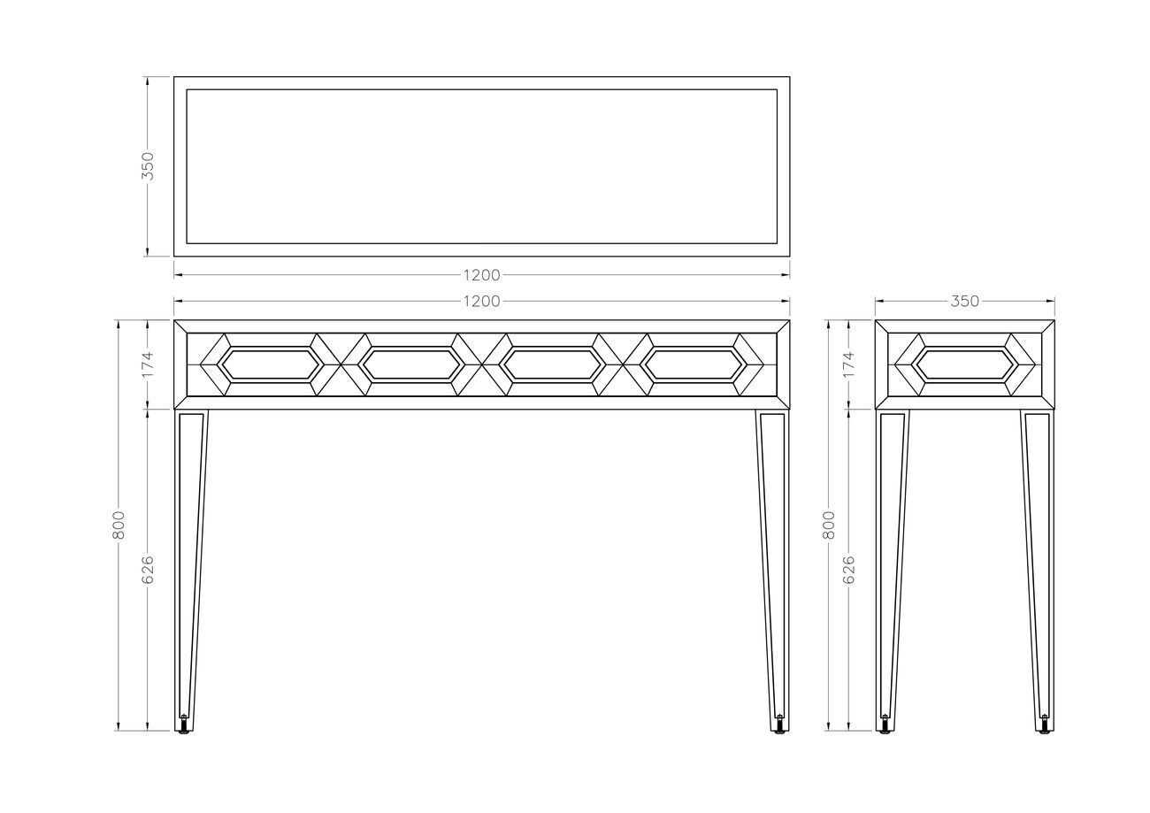 Консоль зеркальная Garda Decor KFG045