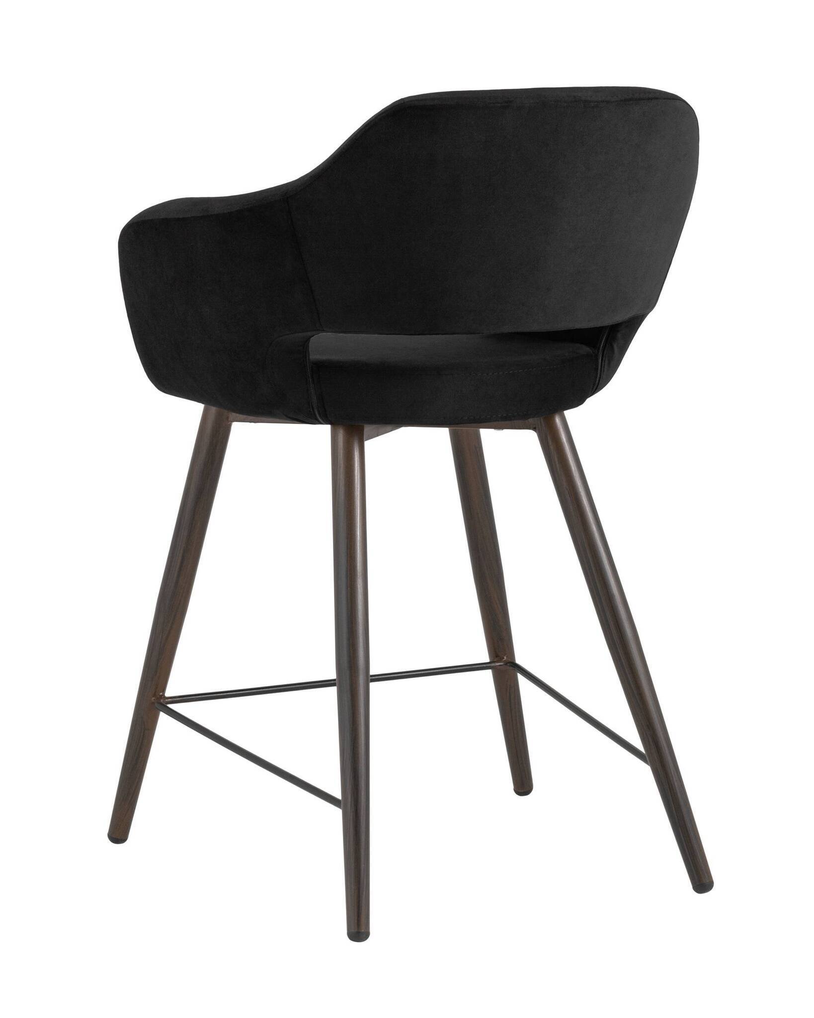 Стул полубарный Саймон велюр черный Stool Group