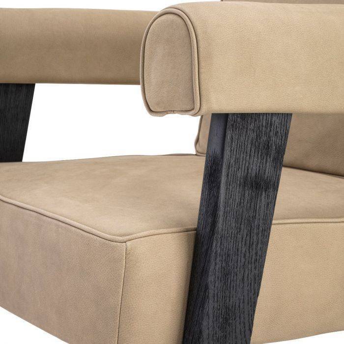 Стул Eichholtz Milo high black oak beige nubuck 114839