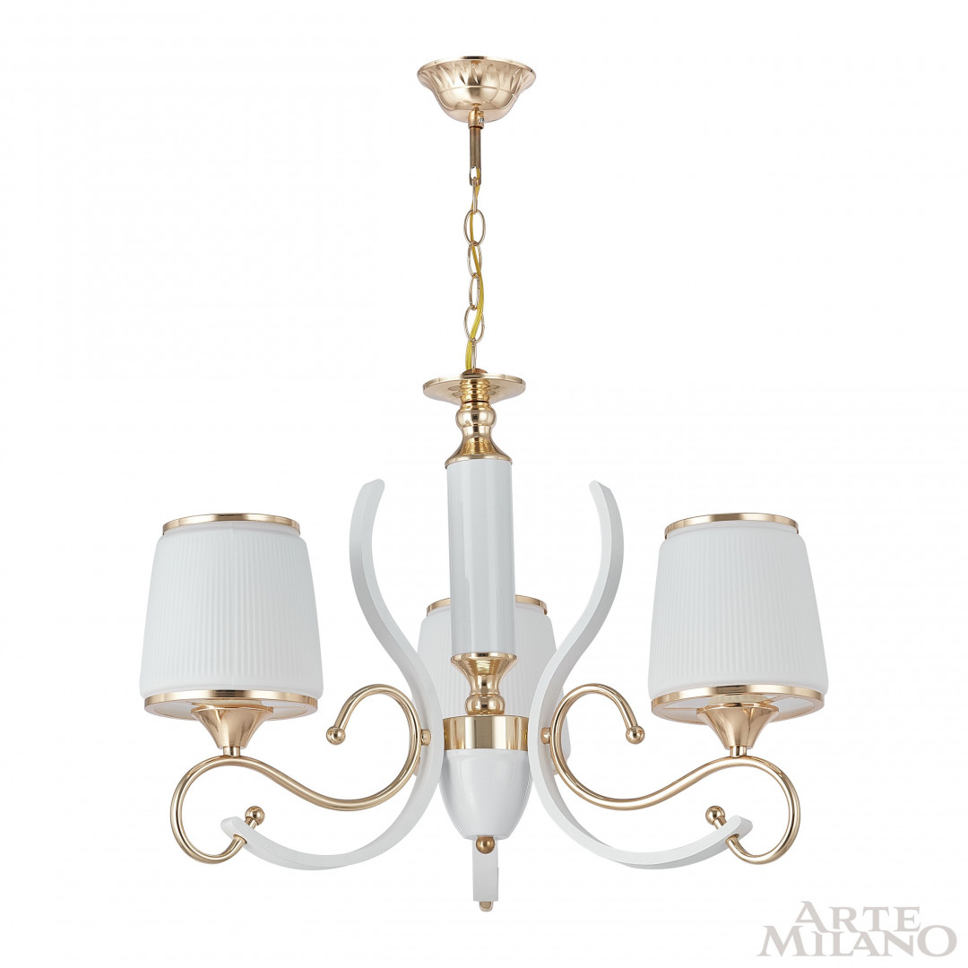 Люстра подвесная с плафонами 303857/3 Wh/Gd Arte Milano