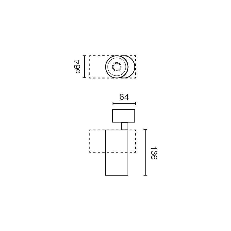 Потолочный светильник FOST SURFACE Ш64 14W черный 60° 4000K CRI97 Faro
