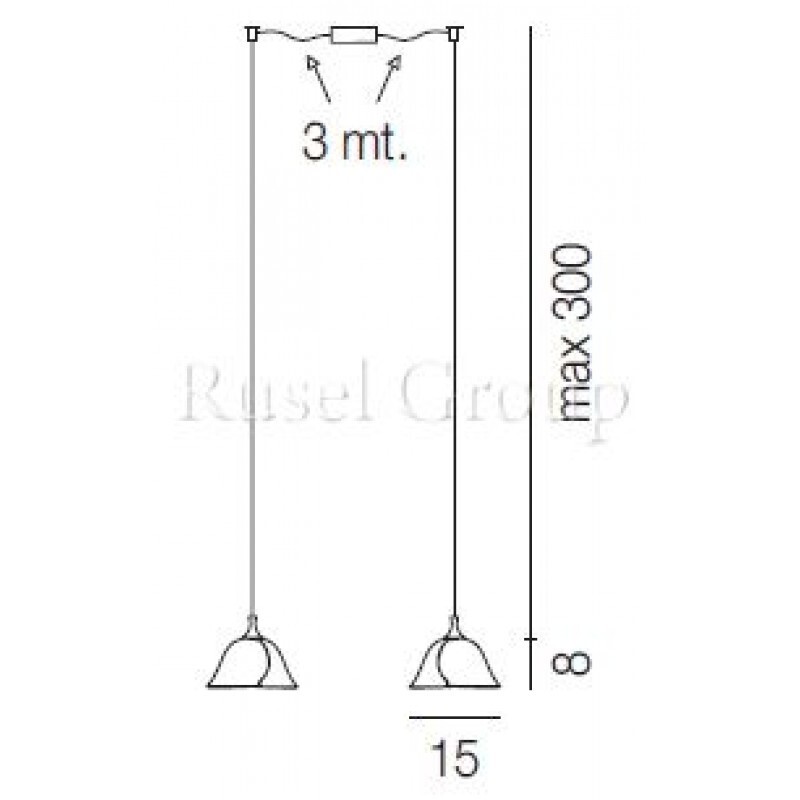 Подвесной светильник Vistosi NINFEA SP P D2