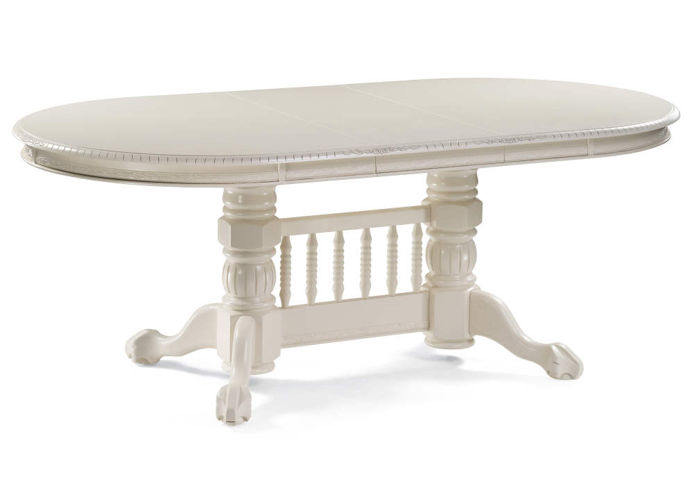 Стол деревянный Woodville Кантри 160(240)х107х80 слоновая кость 450823